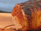 Spanferkelkeule gefüllt mit Sobrasada - Rezept