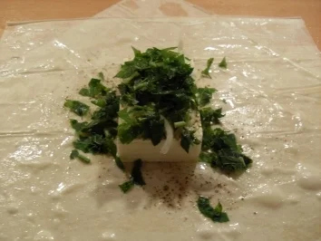 Rezept: Schafskäse in Filoteig Schafskäse in Filoteig - Rezept