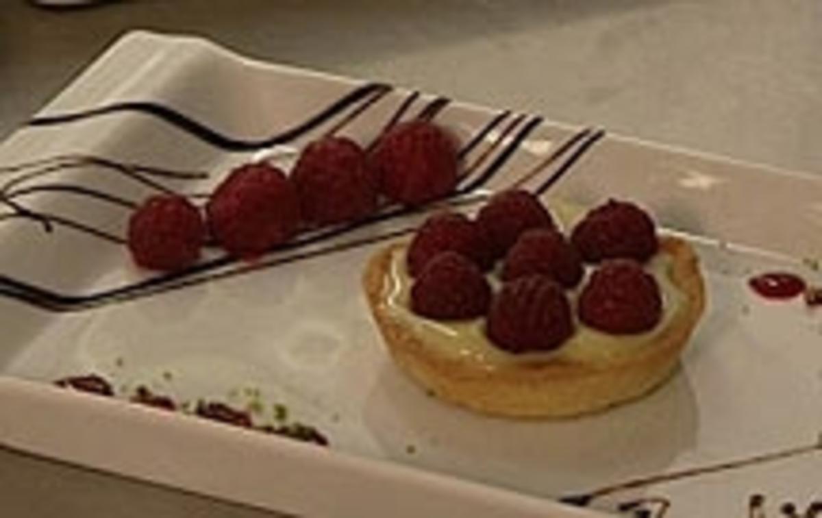 Bilder für Weiße Trüffel-Tarte mit Himbeeren (Barbara Eligmann) - Rezept