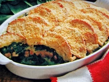 Brot Spinat Auflauf - Rezept