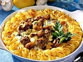 Rahmpilze im Püreerand - Rezept