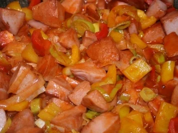 Wurst-Reis-Pfanne - Rezept
