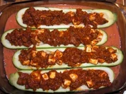 gefüllte Zucchinischiffchen mit Feta - Rezept