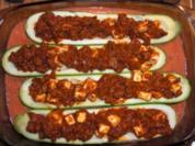 gefüllte Zucchinischiffchen mit Feta - Rezept