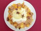 Sternaniseis mit kandierten und flambierten Früchten - Rezept
