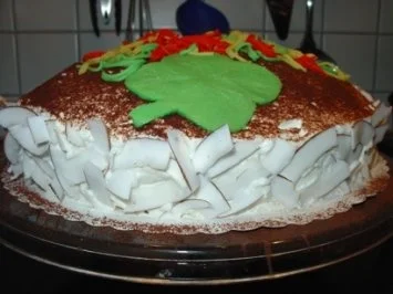 Rezept: TORTE: SILVESTER-TORTE mit Pina Colada und Kokosnusscreme Bild Nr. 3 TORTE: SILVESTER-TORTE mit Pina Colada und Kokosnusscreme - Rezept - Bild Nr. 3