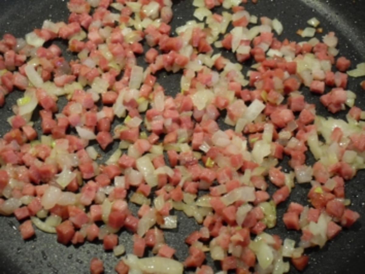 Bohnensalat mit Bohnen grün frisch und Katenschinkenwürfel Rezept By
menalie