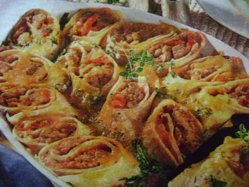 Pfannkuchen schnecken-Auflauf - Rezept