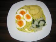 Eier in Curry-Kräutersoße - Rezept