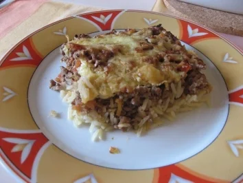 Rezept: Hackfleisch - Reis - Auflauf Hackfleisch - Reis - Auflauf - Rezept