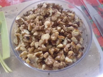 Rezept: Bandnudeln mit Käse-Nuss-Sahne Bandnudeln mit Käse-Nuss-Sahne - Rezept