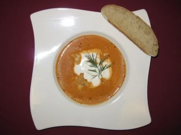 Rezept: Hummercremesuppe mit Sherry Hummercremesuppe mit Sherry - Rezept