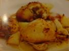 Huhn in Senf-Weißwein-Marinade mit ganzen Knoblauchzehen - Rezept