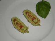 Broccoliroulade an nussigem Salat - Rezept
