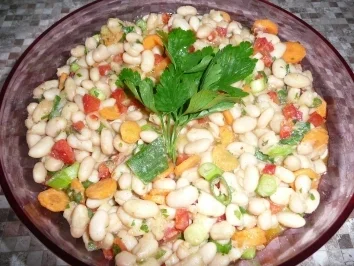 Griechischer Bohnensalat - Rezept