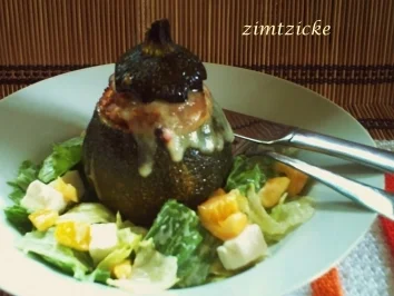 Rezept: Gelbe Kugelzucchini gefüllt neben Schlangenzucchini Bild Nr. 4 Gelbe Kugelzucchini gefüllt neben Schlangenzucchini - Rezept - Bild Nr. 4