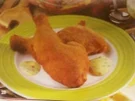 Eichsfelder Backhähnchen mit Kartoffelsalat und Dip - Rezept