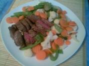Hüftsteak mit Gemüse - Rezept