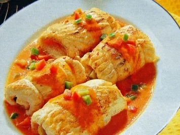 Rezept: Kabeljau Rouladen in Paprikasoße Bild Nr. 2 Kabeljau Rouladen in Paprikasoße - Rezept - Bild Nr. 2