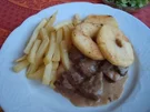 *Hauptgericht Fleisch - Bierfleisch mit Kümmel und Apfelscheiben - Rezept