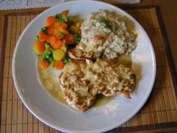 Rezept: Putenschnitzel mit Käse-Walnußkruste Putenschnitzel mit Käse-Walnußkruste - Rezept