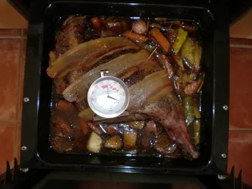 Rezept: Alwins Wildschweinkeule (Frischling) naturell Alwins Wildschweinkeule (Frischling) naturell - Rezept