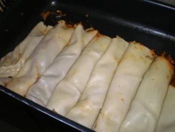 Cannelloni aus selbst gemachtem Nudelteig - Rezept