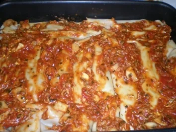 Cannelloni aus selbst gemachtem Nudelteig - Rezept