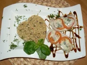 Herz zu verschenken  - Champignonrisotto mit überbackenen Minutenschnitzel - Rezept