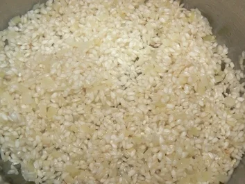 Herz zu verschenken  - Champignonrisotto mit überbackenen Minutenschnitzel - Rezept