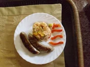 Pfirsichrisotto  mit  Bratwurst - Rezept