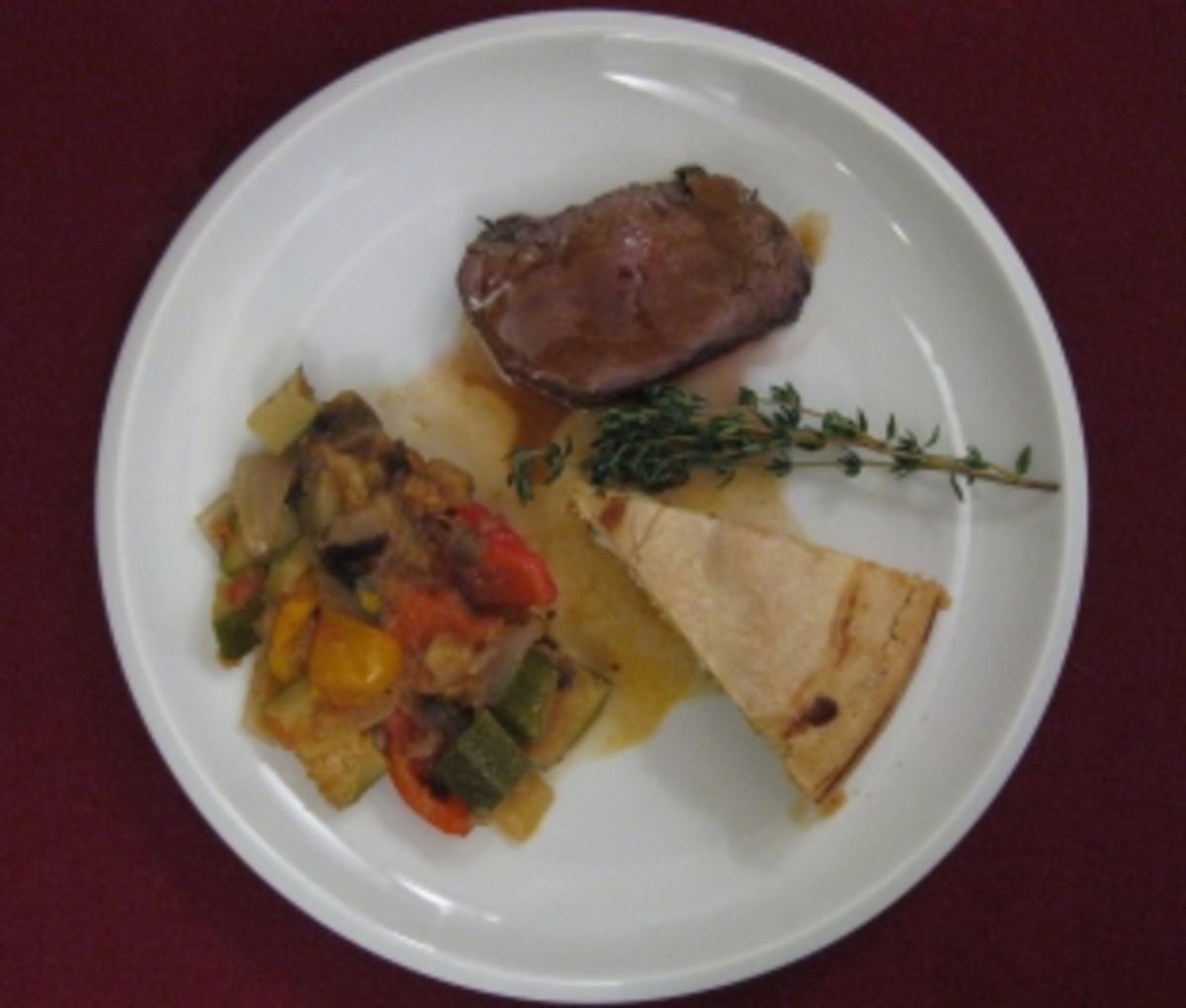 Rindfleisch mit Gemüse - Faux-filet a la Landaise - Rezept