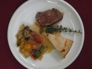 Rezept: Rindfleisch mit Gemüse - Faux-filet a la Landaise Rindfleisch mit Gemüse - Faux-filet a la Landaise - Rezept