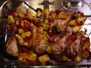 Rezept: Hühnerbeine aus dem Ofen Hühnerbeine aus dem Ofen - Rezept