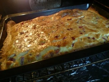 Quiche Lorraine mit Blätterteig - Rezept