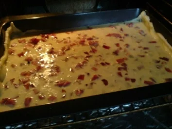 Quiche Lorraine mit Blätterteig - Rezept