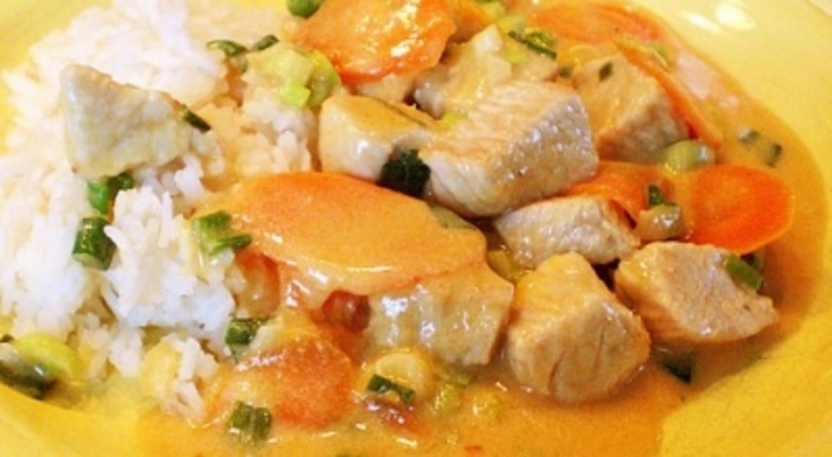 rotes Thai-Curry Huhn in Kokossoße - Rezept - kochbar.de