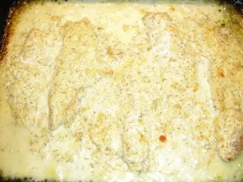 Rezept: Fischfilet mit Käsecreme überbacken Fischfilet mit Käsecreme überbacken - Rezept