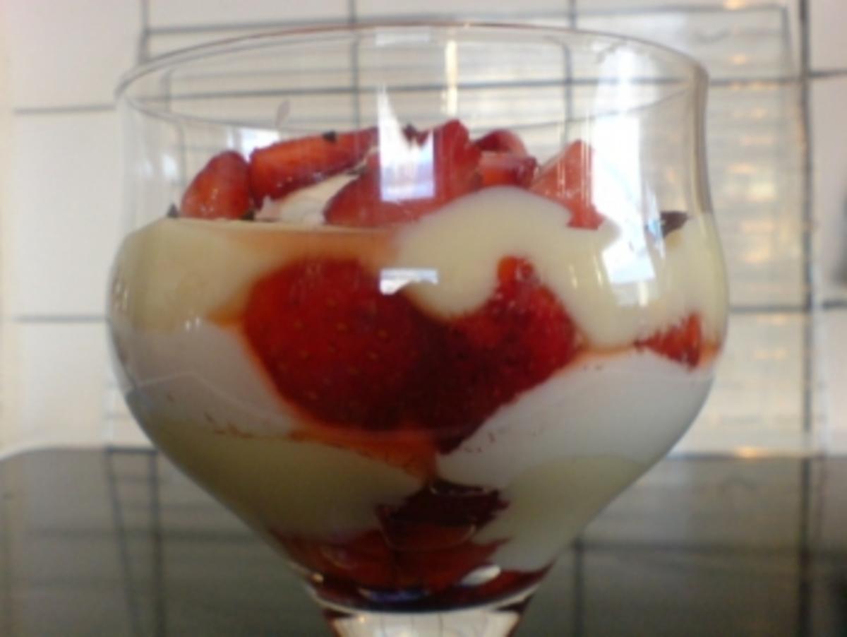 Vanille-Erdbeer-Speise - Rezept