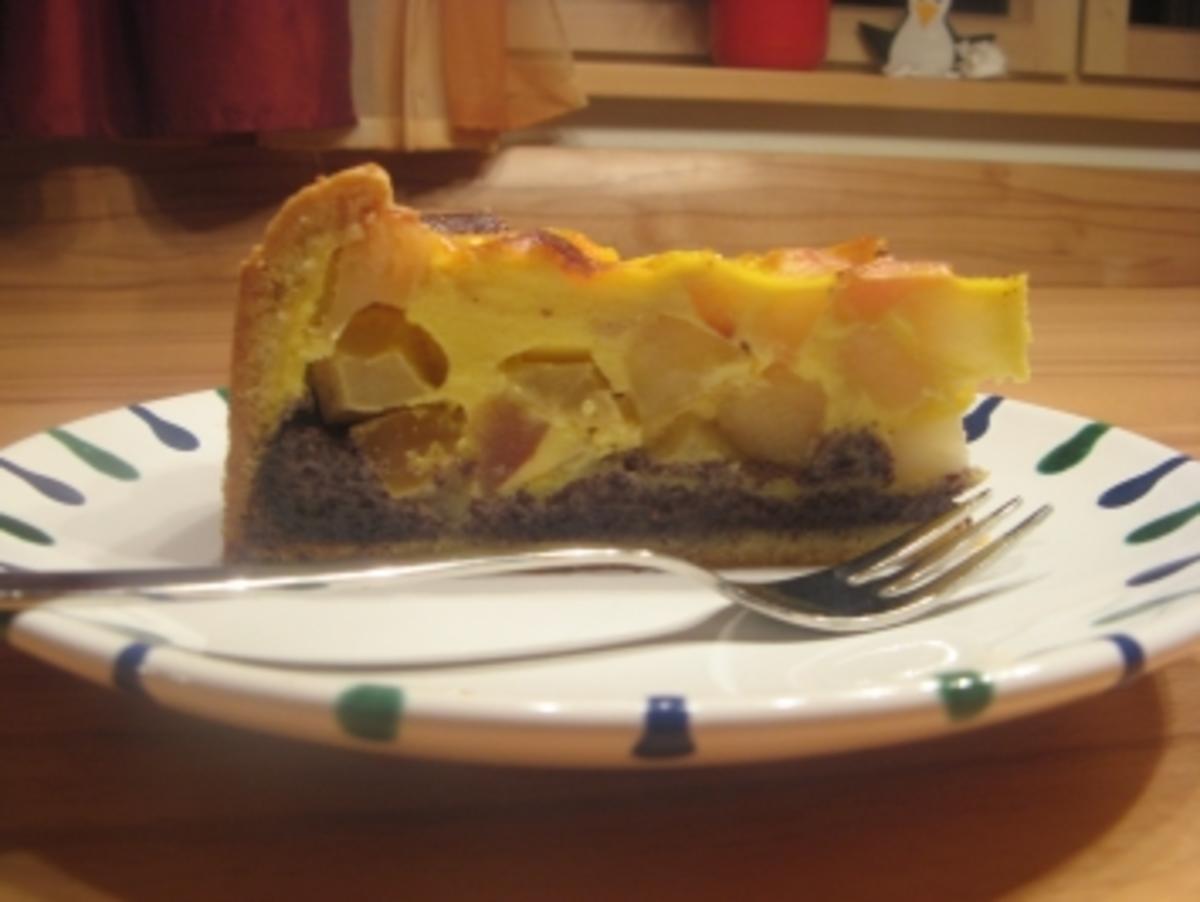 Apfel-Mohn-Torte mit Schmandguss - Rezept