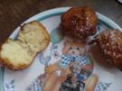 Kleingebäck  Quarkmutzen mit Mandeln und Äpfeln - Rezept