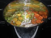 Langsam geköchelte Hühner-Ingwersuppe mit Sherry - Rezept