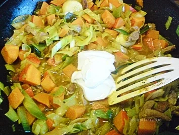 Rezept: Hokkaidokürbis-Geschnetzeltes Hokkaidokürbis-Geschnetzeltes - Rezept