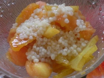 Rezept: Exotische Rosa Grütze Exotische Rosa Grütze - Rezept