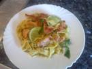 Bandnudeln mit Minz-Limetten-Pesto und Hähnchen - Rezept