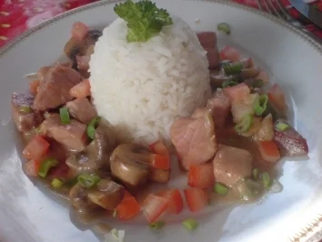 Rezept: Herzhafter Kasseler-Pilzragout Bild Nr. 2 Herzhafter Kasseler-Pilzragout - Rezept - Bild Nr. 2