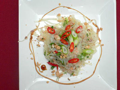 Rezept: Yam Wun Sen - Nord-Thailändischer Glasnudelsalat Yam Wun Sen - Nord-Thailändischer Glasnudelsalat - Rezept