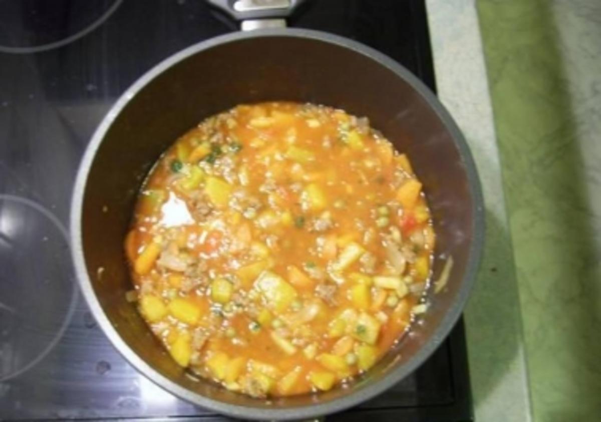 Geschmortes Zwiebelhackfleisch - Rezept