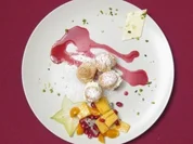 Persischer Windbeutel mit exotischen Früchten an Grenadine - Rezept