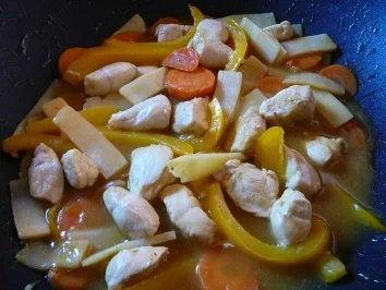 Hähnchenpfanne Mango-Orange - Rezept